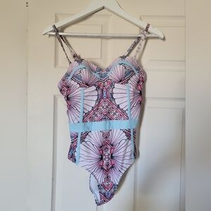 Modcloth Pastel Deco Swimsuit